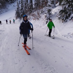 TV - 2. stupeň - první skialp + běh na lyžích