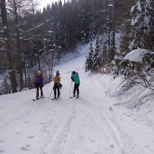 TV - 2. stupeň - první skialp + běh na lyžích