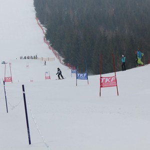 Školní závody ve sjezdu na lyžích