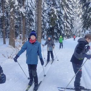 TV - 2. stupeň - první skialp + běh na lyžích