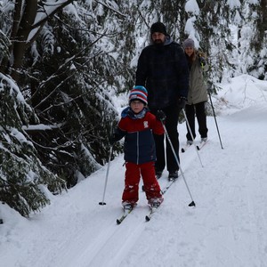 Družina na běžkách