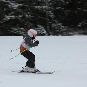 Školní závody ve sjezdovém lyžování