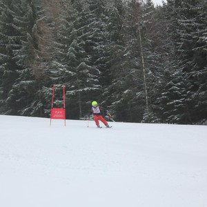 Školní závody ve sjezdovém lyžování