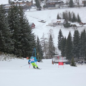 Školní závody ve sjezdovém lyžování