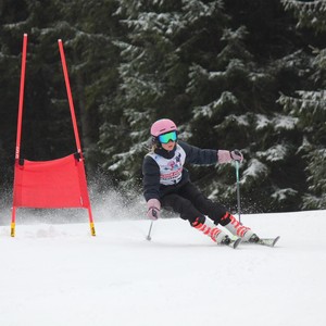 Školní závody ve sjezdovém lyžování