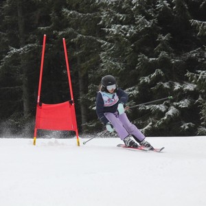 Školní závody ve sjezdovém lyžování