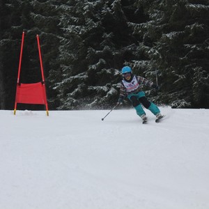 Školní závody ve sjezdovém lyžování