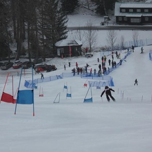 Školní závody ve sjezdovém lyžování