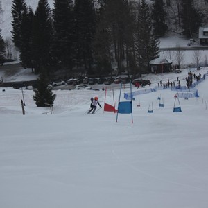 Školní závody ve sjezdovém lyžování