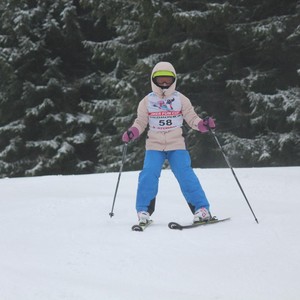 Školní závody ve sjezdovém lyžování