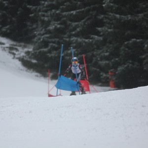 Školní závody ve sjezdovém lyžování