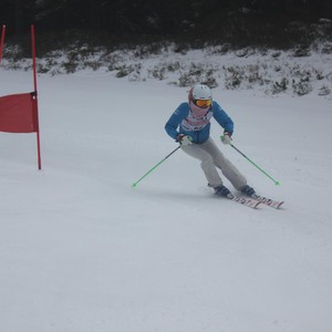 Školní závody ve sjezdovém lyžování