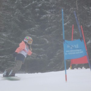 Školní závody ve sjezdovém lyžování