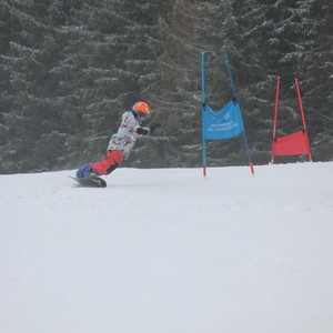 Školní závody ve sjezdovém lyžování