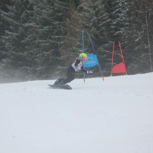 Školní závody ve sjezdovém lyžování