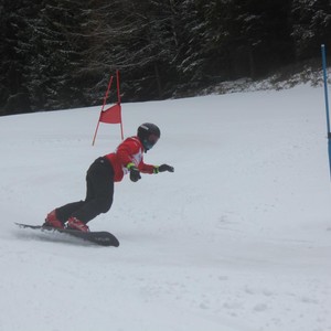 Školní závody ve sjezdovém lyžování