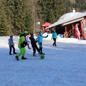 Družina na běžkách + sáňkování na Medvědíně