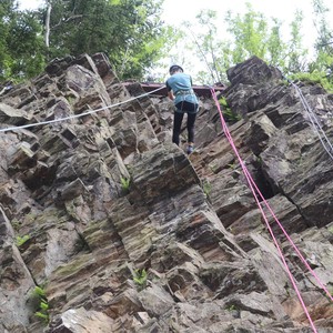 Třetí třída - lezení na skále