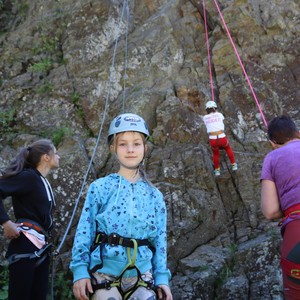 Družina - lezení na skále