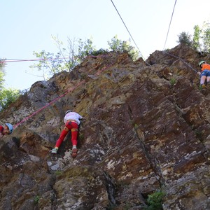 Družina - lezení na skále