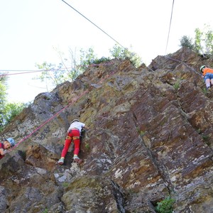 Družina - lezení na skále