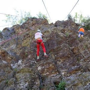 Družina - lezení na skále