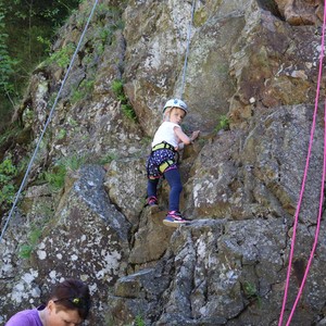 Družina - lezení na skále