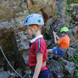 Družina - lezení na skále