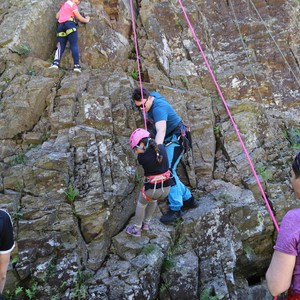 Družina - lezení na skále