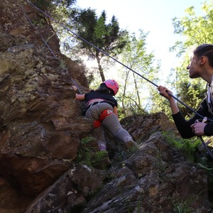 Družina - lezení na skále