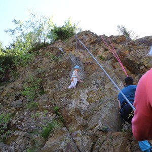 Družina - lezení na skále