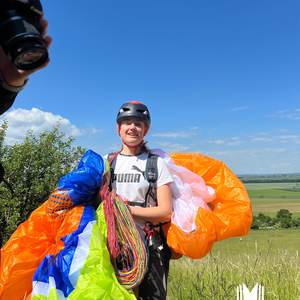 Skialpinismus, paragliding